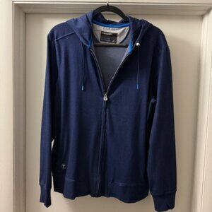 Twillory Hoodie Mens Medium Navy Blue Athlounger Full Zip Athleisure Sweatshirt